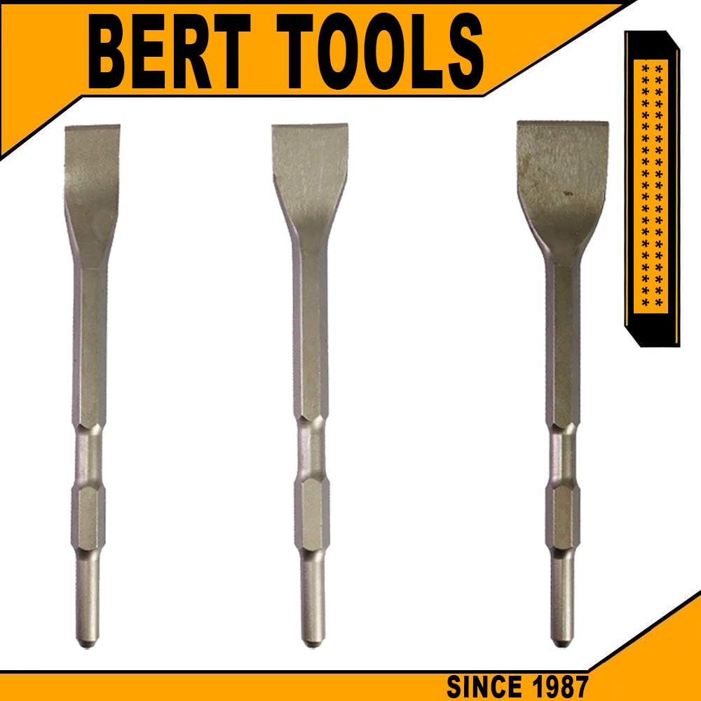 BERT ｜สิ่วด้ามจับหกเหลี่ยม สิ่วกว้าง สิ่วแบนสำหรับกระเบื้อง อิฐ ผนัง หินแกรนิต คอนกรีต