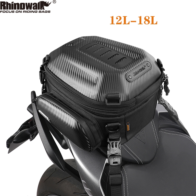 Rhinowalk  กระเป๋าท้ายรถ motorcycle แบบแข็ง กันน้ํา ขยายได้ 12 ลิตร -18 ลิตร  กระเป๋ากันน้ำ กระเป๋า มอเตอร์ไซค์