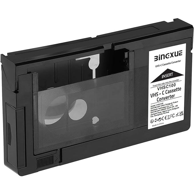 อะแดปเตอร์เทปคาสเซ็ต เข้ากันได้กับกล้องวิดีโอ VHS-C SVHS, ตัวเปลี่ยนเทป VHS มอเตอร์, เข้ากันไม่ได้กับ 8 มม. / MiniDV / Hi8