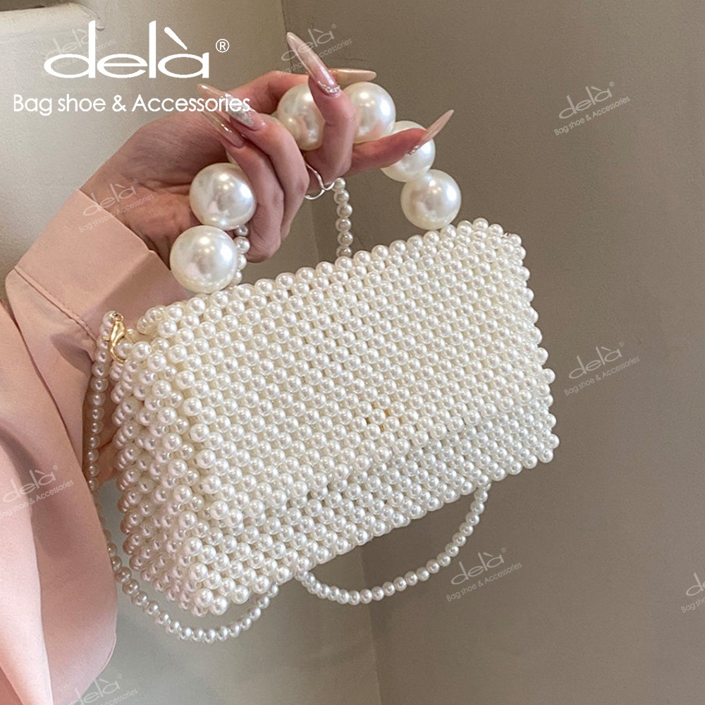 Dela กระเป๋าสะพายไหล่ สะพายข้าง ประดับลูกปัด ไข่มุก แฟชั่นฤดูใบไม้ผลิ และฤดูร้อน สําหรับสตรี 2024 - รูปที่ 6