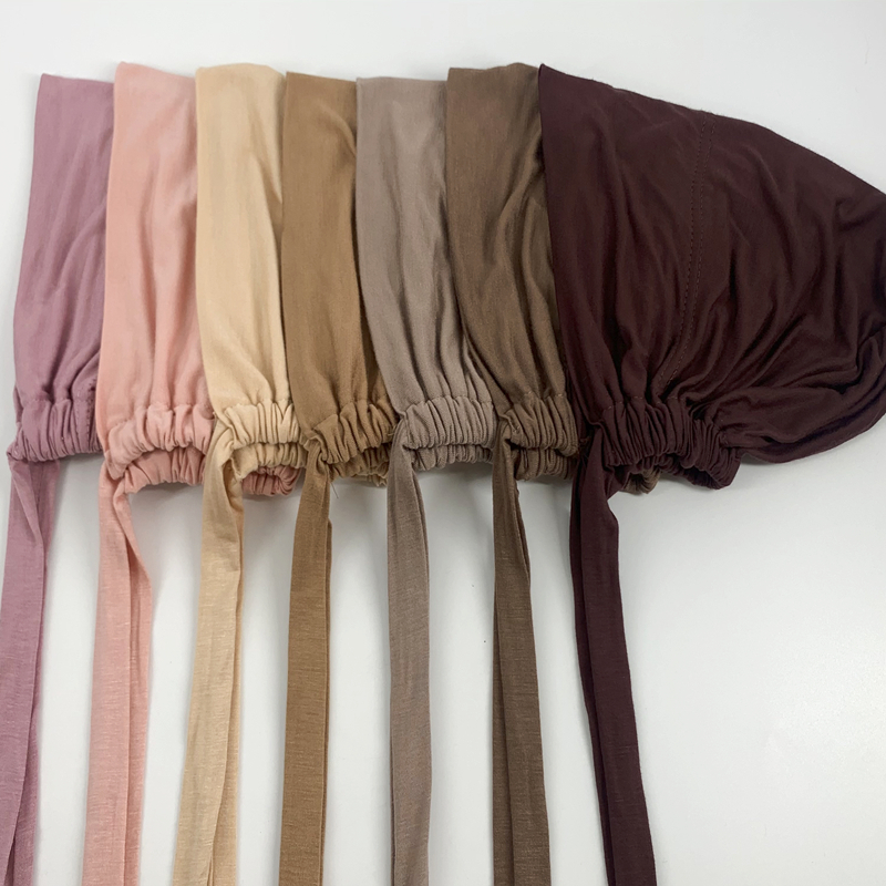 Laven มุสลิมผ้าฝ้ายด้านใน Hijab ธรรมดานุ่ม Underscarf Hijab Undercap ผ้าพันคอ Turban หมวกอิสลามผู้หญิง Hijabs
