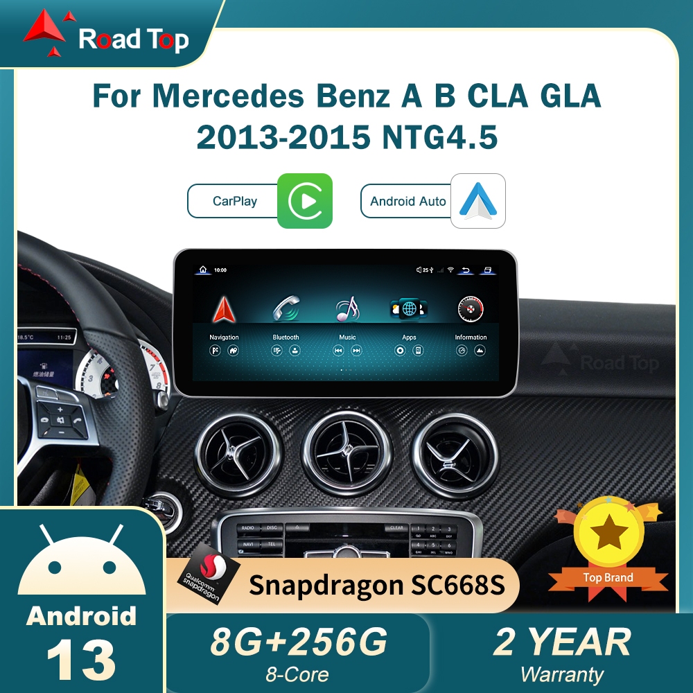 เครื่องเล่นมัลติมีเดีย หน้าจอสัมผัส 10.25 12.3 นิ้ว สําหรับรถยนต์ Mercedes Benz A B CLA GLA Class W246 2013-2015 NTG 4.5 4G WiFi