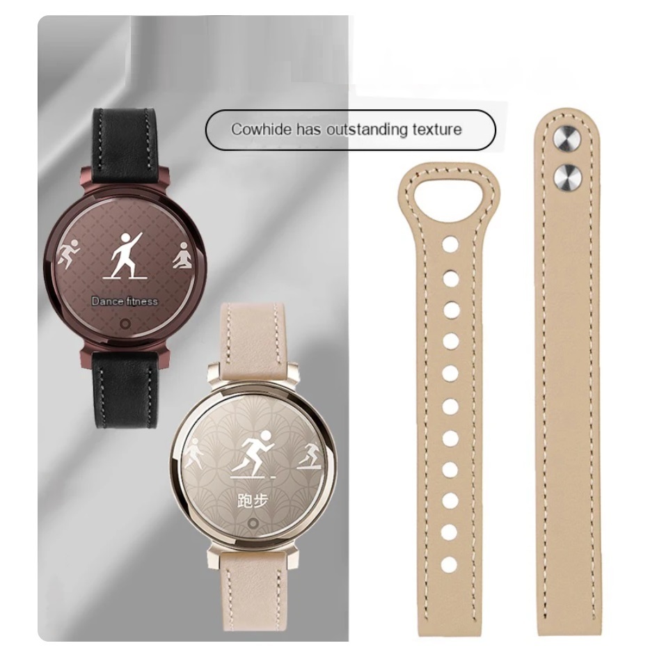 Watch Strap Compatible For สาย garmin lily 2 สายนาฬิกาข้อมือหนัง แบบบางพิเศษ สาย Garmin Lily 2 Active Strap สําหรับ Leather Watch Strap For Garmin Lily 2 Strap Slim Thin Bracelet garmin lily 2 สาย Smart Watch 14mm Watchband Garmin Lily 2 Active สาย