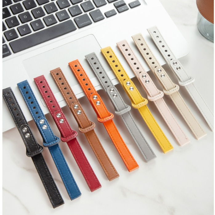 Watch Strap Compatible For สาย garmin lily 2 สายนาฬิกาข้อมือหนัง แบบบางพิเศษ สาย Garmin Lily 2 Active Strap สําหรับ Leather Watch Strap For Garmin Lily 2 Strap Slim Thin Bracelet garmin lily 2 สาย Smart Watch 14mm Watchband Garmin Lily 2 Active สาย