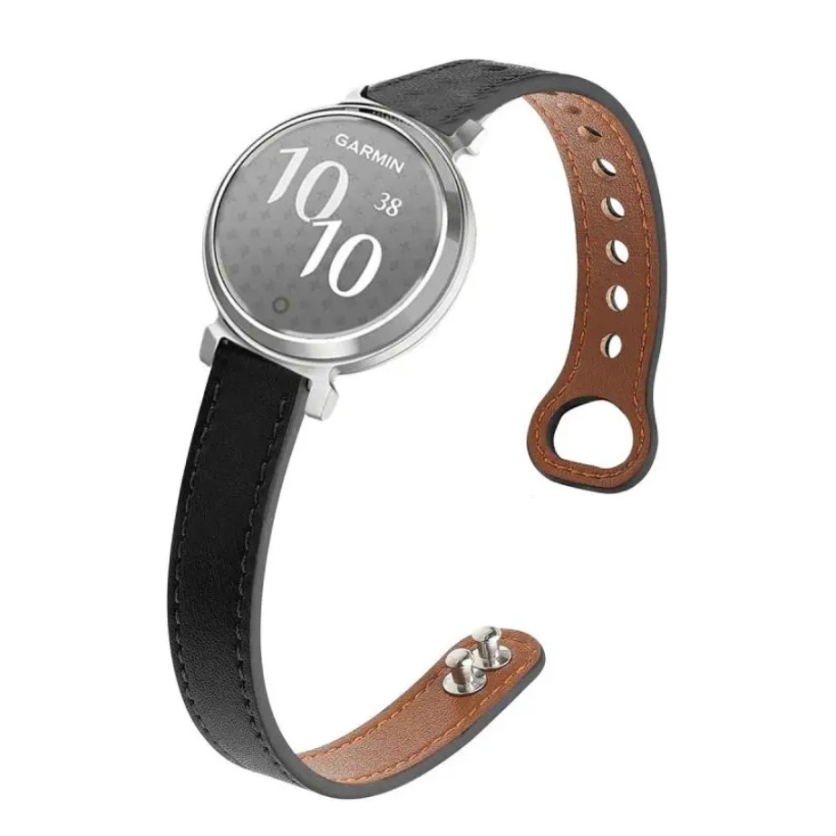 Watch Strap Compatible For สาย garmin lily 2 สายนาฬิกาข้อมือหนัง แบบบางพิเศษ สาย Garmin Lily 2 Active Strap สําหรับ Leather Watch Strap For Garmin Lily 2 Strap Slim Thin Bracelet garmin lily 2 สาย Smart Watch 14mm Watchband Garmin Lily 2 Active สาย