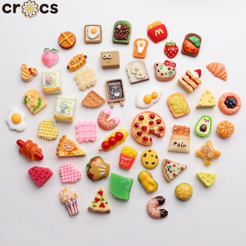 Crocs Jibbitz ช็อกโกแลต/ไอศกรีมอาหารรองเท้าอุปกรณ์เสริม DIY อุปกรณ์ตกแต่งหัวเข็มขัดรองเท้า