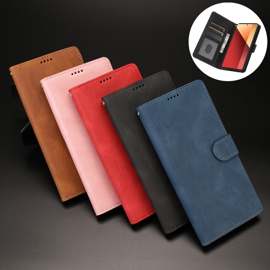 เคส Case for Xiaomi 14T 11T 12T 12s 12X Mi 10T POCO X6 X5 X4 M4 Pro 5G X3 NFC M5s M6 Pro 4G C40 C65 เคสฝาพับ เคสเปิดปิด โทรศัพท์หนัง TPU แบบฝาพับแม่เหล็ก พร้อมช่องใส่บัตร และสายคล้อง สําหรับ Flip Cover PU Leather Wallet With Card Slots Holder Hand Strap