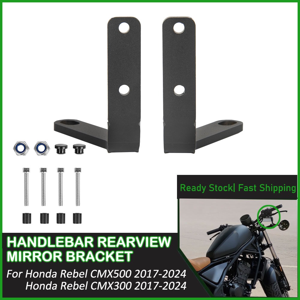 XTMOTO Handlebar ด้านหลังกระจกมองข้างกระจกมองหลัง Spotlight Bracket Mount Clamp สําหรับ Honda Rebel 