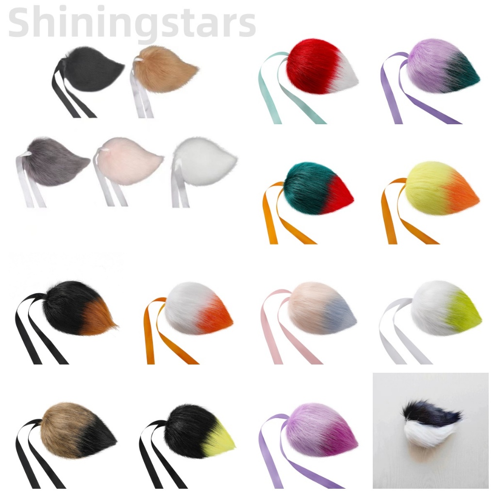 Shiningstars คอสเพลย์ Furry สัตว์หางกระต่าย Handmade Lolita เครื่องแต่งกายคอสเพลย์ยาวกระต่ายหางสําหรับปาร์ตี้ฮาโลวีนตกแต่ง