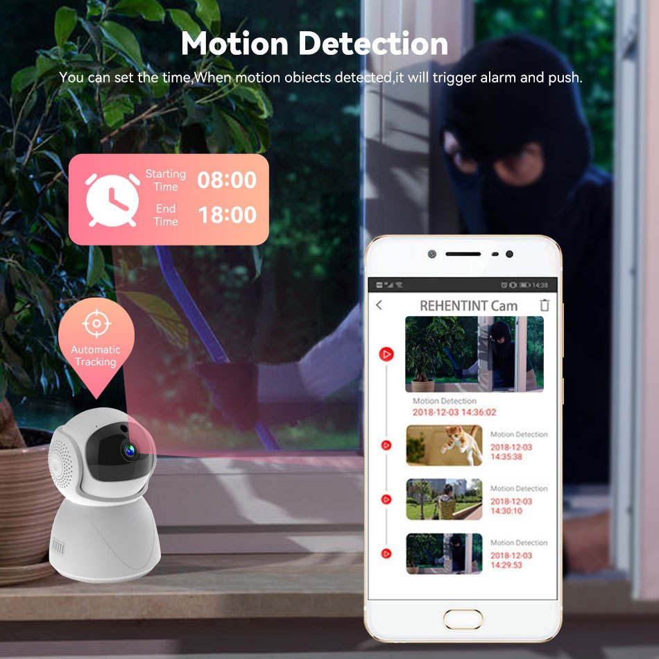 Wifi TUYA กล้องสนทนาในบ้านอัจฉริยะ พร้อมเสียง หมุนได้ 360 องศา ไม่มีมุมตาย