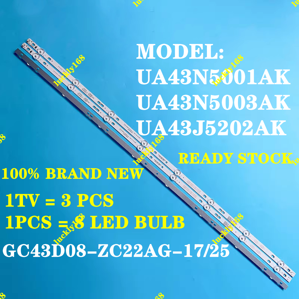 3 ชิ้น Samsung ใหม่ 43 นิ้ว LED backlight UA43N5001AK UA43N5003AK UA43J5202AK UA43N5001AR UA43N5003A