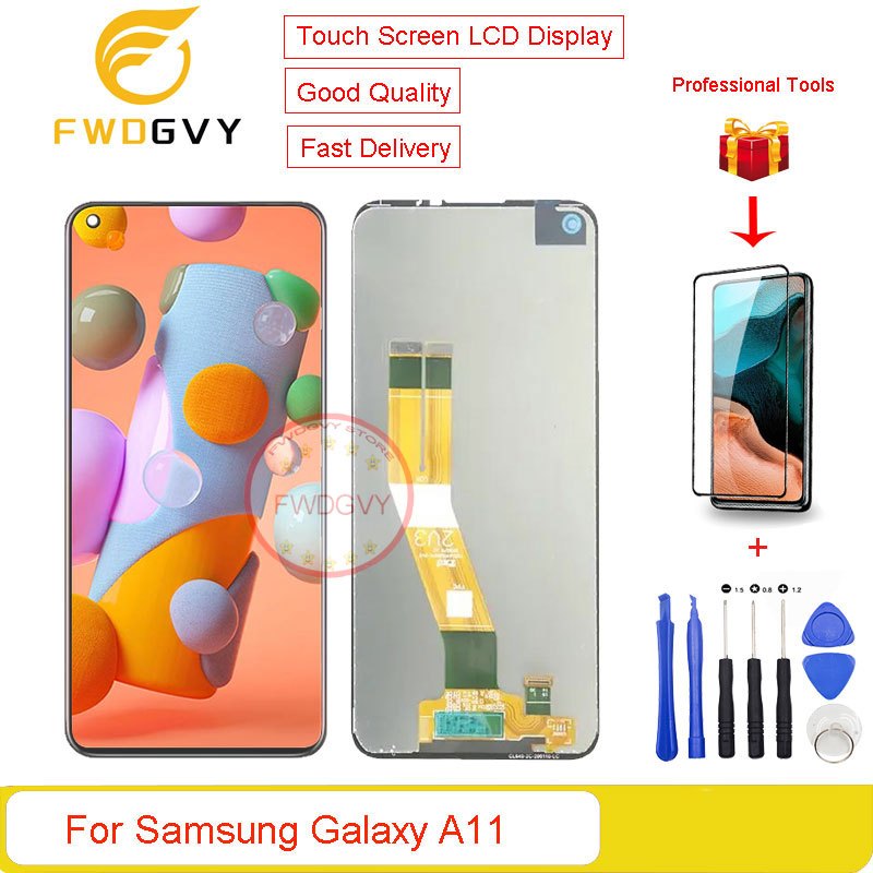 อะไหล่แผงหน้าจอสัมผัส LCD ดิจิไทเซอร์ 6.4 นิ้ว แบบเปลี่ยน สําหรับ Samsung Galaxy A11