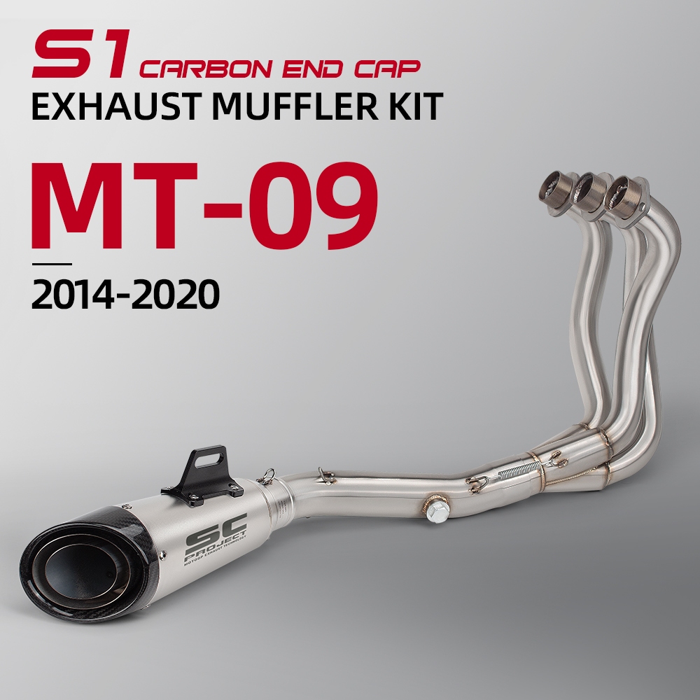 SC PROJECT S1 ท่อไอเสียสําหรับ mt09 xsr900 fz09 ระบบไอเสียเต็มรูปแบบ ระบบไอเสียเต็มรูปแบบ 2014-2020