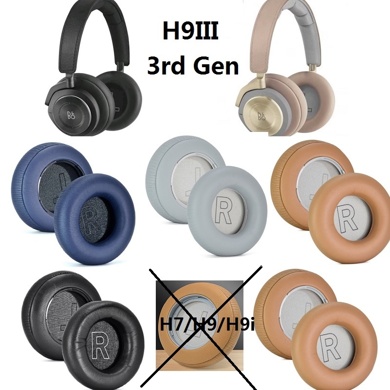 แผ ่ นรองหูสําหรับ Bang & Olufsen B &O H9 3rd GEN/Beoplay HX headphons เปลี ่ ยนของแท ้ Sheepskin หู