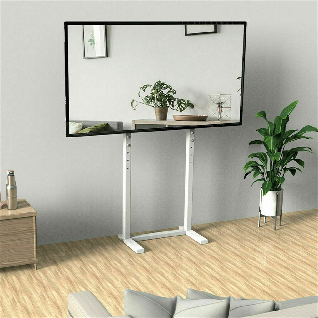 ขาตั้งทีวีทั่วไป ปรับระดับความสูงได้ สีขาว สีดํา สําหรับหน้าจอ LED LCD 32 นิ้ว -100 นิ้ว