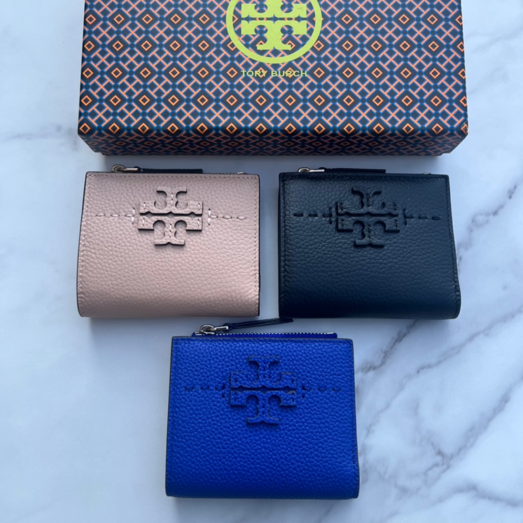 กระเป๋าสตางค์ใบสั้นล่าสุดของ Tory Burch กระเป๋าสตางค์พับสั้นกระเป๋าสตางค์ใบเล็ก