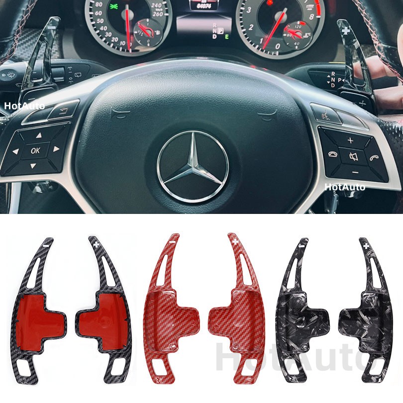 คันเกียร์พวงมาลัยคาร์บอนไฟเบอร์ (Paddle Shift) Mercedes Benz W176 W117 W204 SLK X156 Cla180 Cla200 Cla250 A250 2013 2015