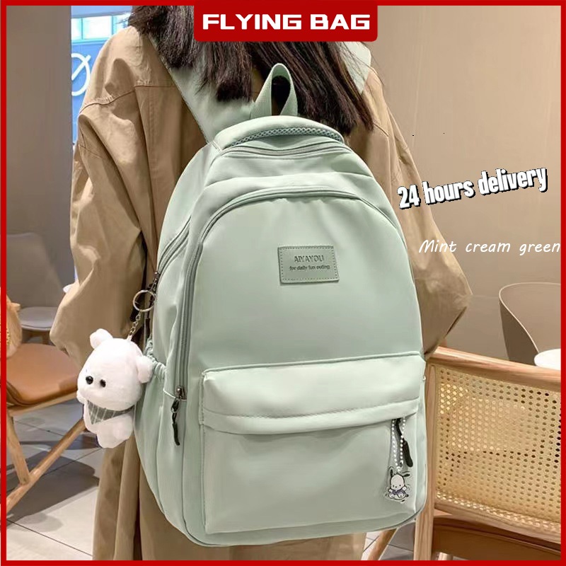 แฟชั่นกระเป๋าเป้สะพายหลังลายดอกไม้ใหม่สไตล์ญี่ปุ่นหญิงวิทยาลัยสไตล์ดอกไม้ขนาดเล็กเวอร์ชั่นเกาหลีอินเทรนด์พิมพ์นักเรียนเดินทางกระเป๋าคอมพิว