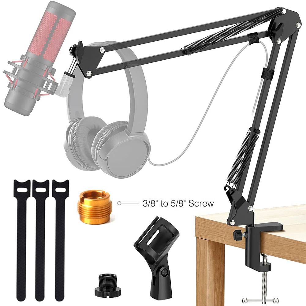 ขาตั้งไมโครโฟน ปรับระดับได้ สําหรับ HyperX Mic Boom Arm Stand สําหรับบันทึกเสียง สตรีมมิ่ง ร้องเพลง และสถานีทีวี