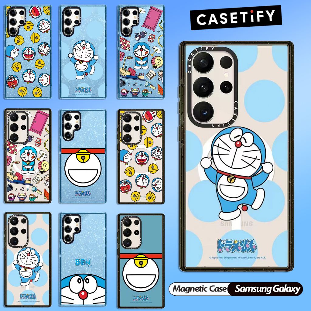 Casetify เคสโทรศัพท์มือถือ แบบแม่เหล็ก ลายการ์ตูนโดราเอมอน สําหรับ Samsung Galaxy S24 Ultra S24 Plus S23Ultra S22 Ultra
