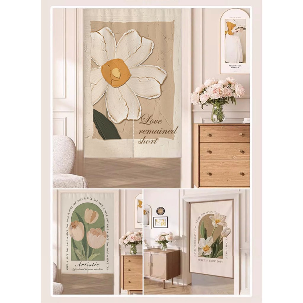 แนะนำ ผ้าม่าน ผ้าม่านกั้นประตู แบบครึ่งวงกลม ป้องกันควัน สไตล์ครีม สําหรับร้านอาหาร โรงแรม ห้องครัว ราคาพิเศษ มีเก็บเงินปลายทาง