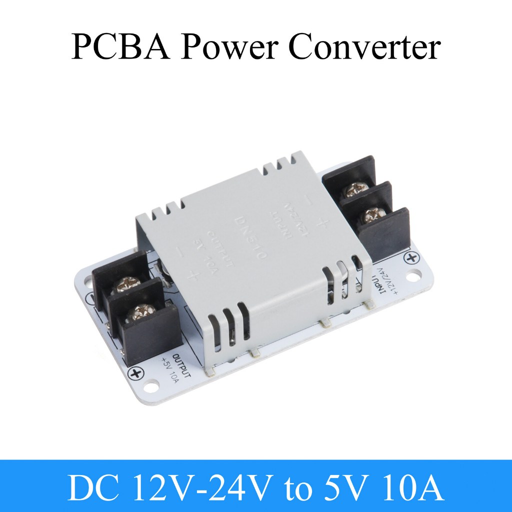 โมดูลแปลงพลังงาน DC 12V-24V เป็น 5V 10A PCBA สําหรับรถยนต์