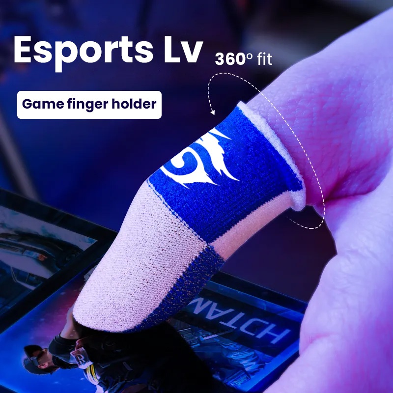 Free Fire2025 BlueWow ยี่ห้อใหม่ Garena Series PUBG Professional Gamer เฉพาะการเล่นเกม Finger Cots Anti-Sweat Touch Screen Finger Sleeve.