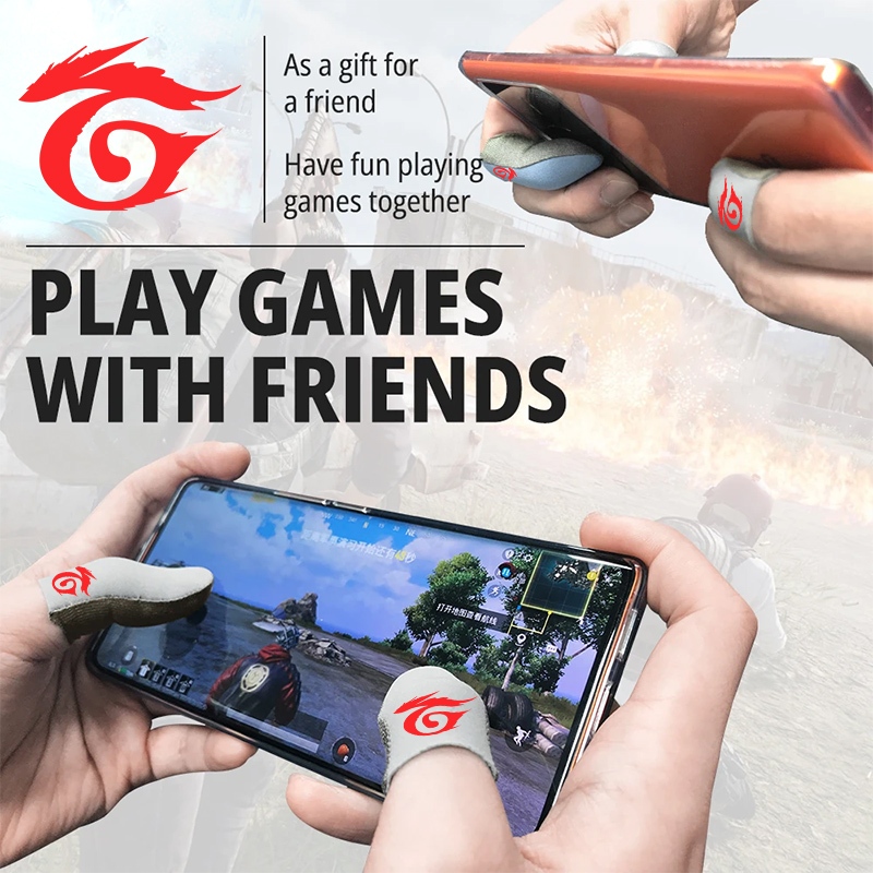 Free Fire2025 BlueWow ยี่ห้อใหม่ Garena Series PUBG Professional Gamer เฉพาะการเล่นเกม Finger Cots Anti-Sweat Touch Screen Finger Sleeve.