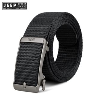 Jeep SPIRIT 1941 ESTD เข็มขัดผ้าแคนวาส คุณภาพสูง 125 ซม. สํา…