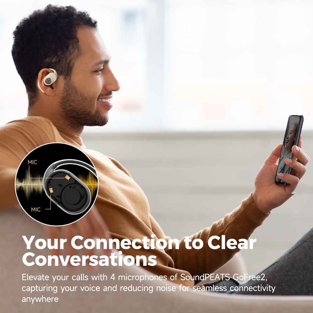 Soundpeats GoFree2 หูฟังบลูทูธ 5.3 IPX5 รองรับแอพ - รูปที่ 3