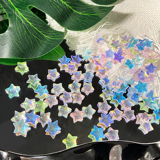 Rou Bao ดาวเรซิ่นใส หลากสี สําหรับตกแต่งเล็บ DIY 50 ชิ้น