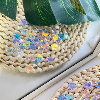 Rou Bao ดาวเรซิ่นใส หลากสี สําหรับตกแต่งเล็บ DIY 50 ชิ้น