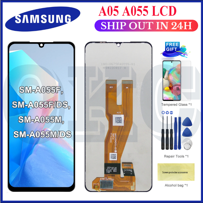 LCD สําหรับ Samsung Galaxy A05 A05s จอแสดงผล LCD Touch Screen Digitizer Assembly A055 A057 อะไหล่ทดแ