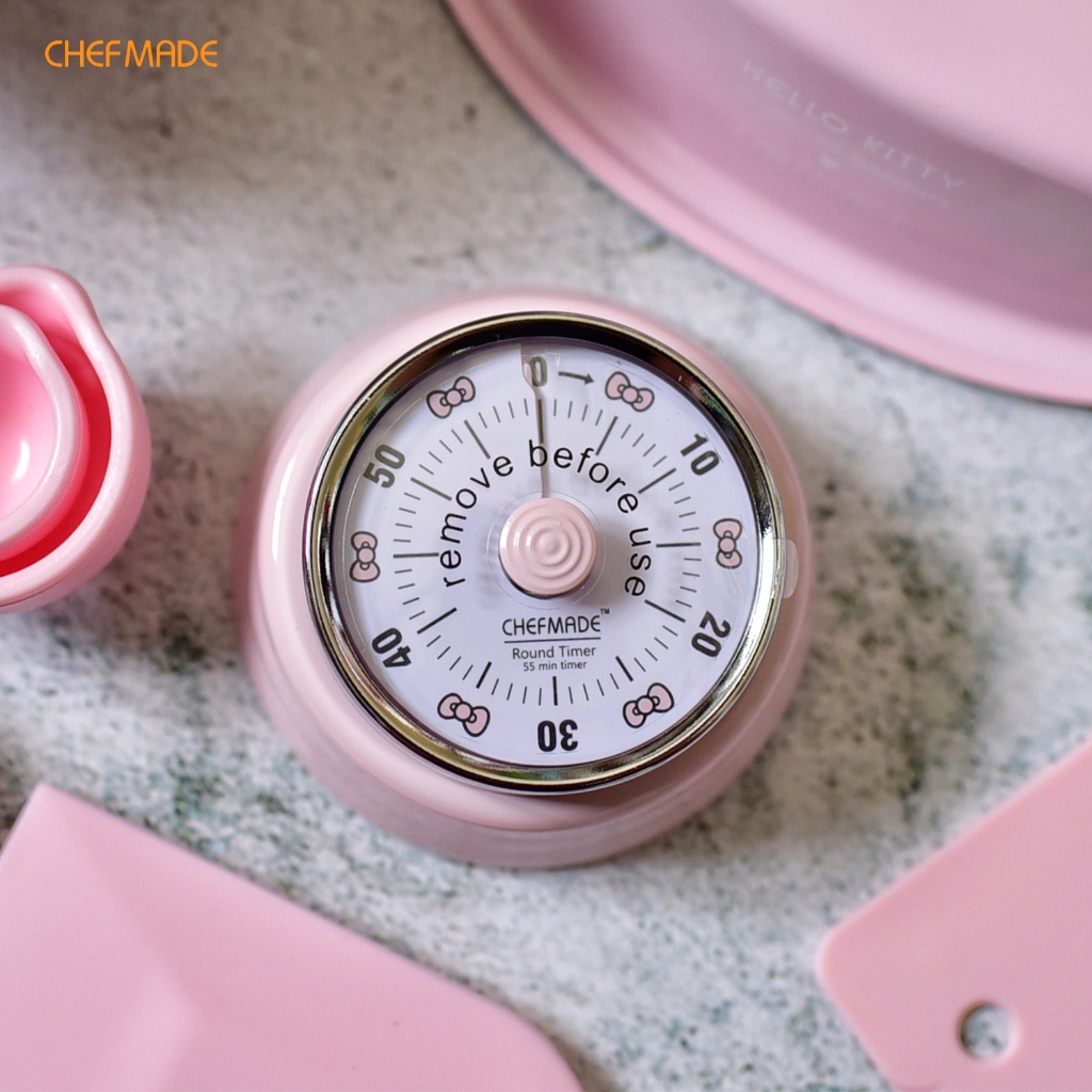 CHEFMADE นาฬิกานาฬิกา Hello Kitty, นาฬิกานับถอยหลังอุปกรณ์ทำอาหารของเชฟ, นาฬิกาปลุก, เวลาควบคุมเวลา นาฬิกาจับเวลาทําอาหาร KT7001