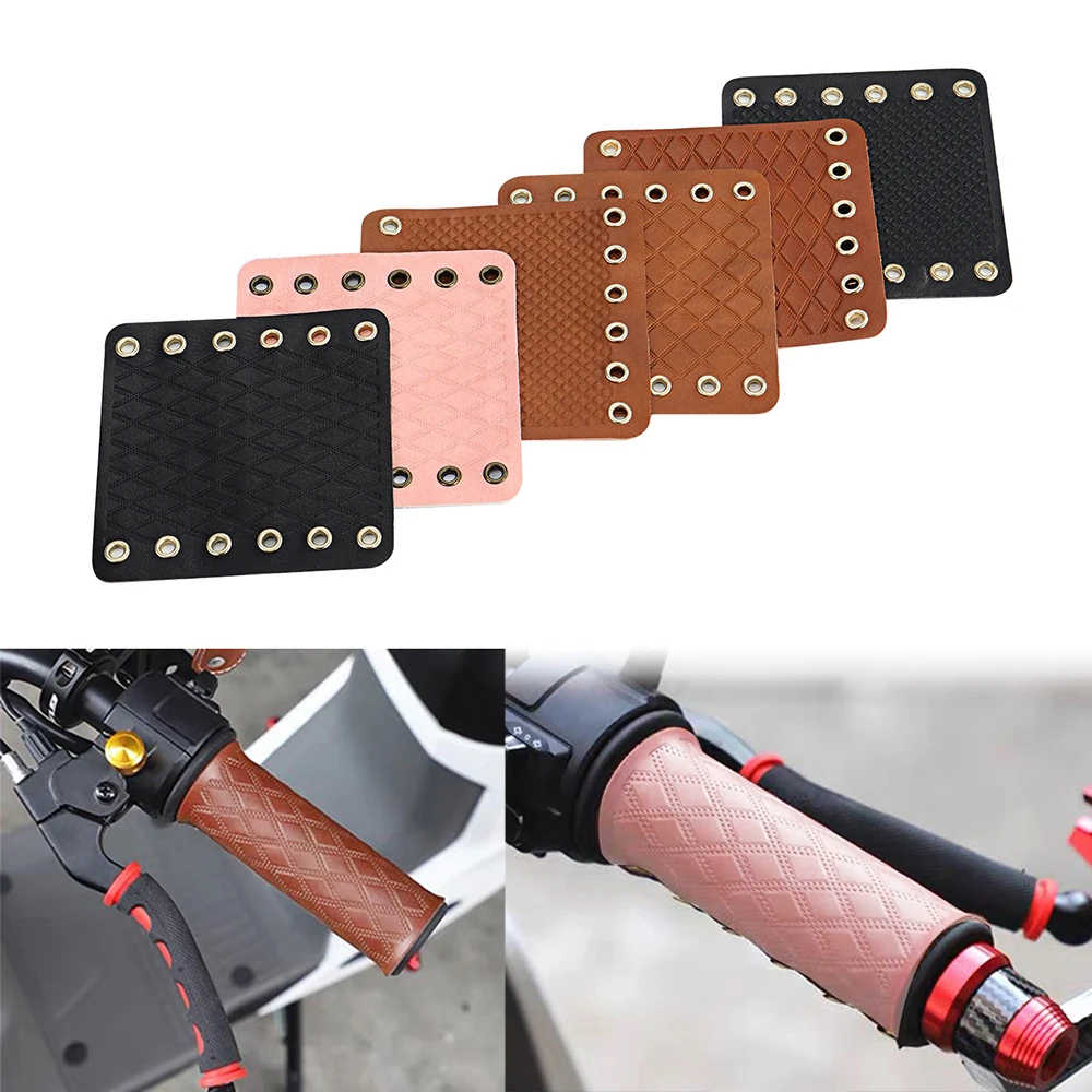 ที่จับรถจักรยานยนต์ Antiskid Protector ฝาครอบหนัง PU สําหรับ 22-25 มม.สกู๊ตเตอร์ Chopper Bobber Universal Harley ราคา ถูกที่สุด ดีลบีเคเค