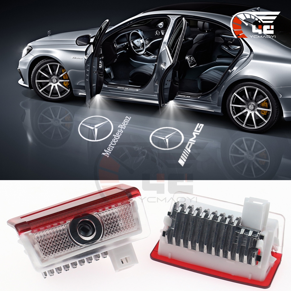 2/4ชิ ้ นรถประตูUltra Clear LEDโปรเจคเตอร ์ AmbientโคมไฟNanoเลนส ์ สําหรับMercedes Benz W205 W212 W213 W166 W167 X166 X156 X253อุปกรณ ์ เสริม
