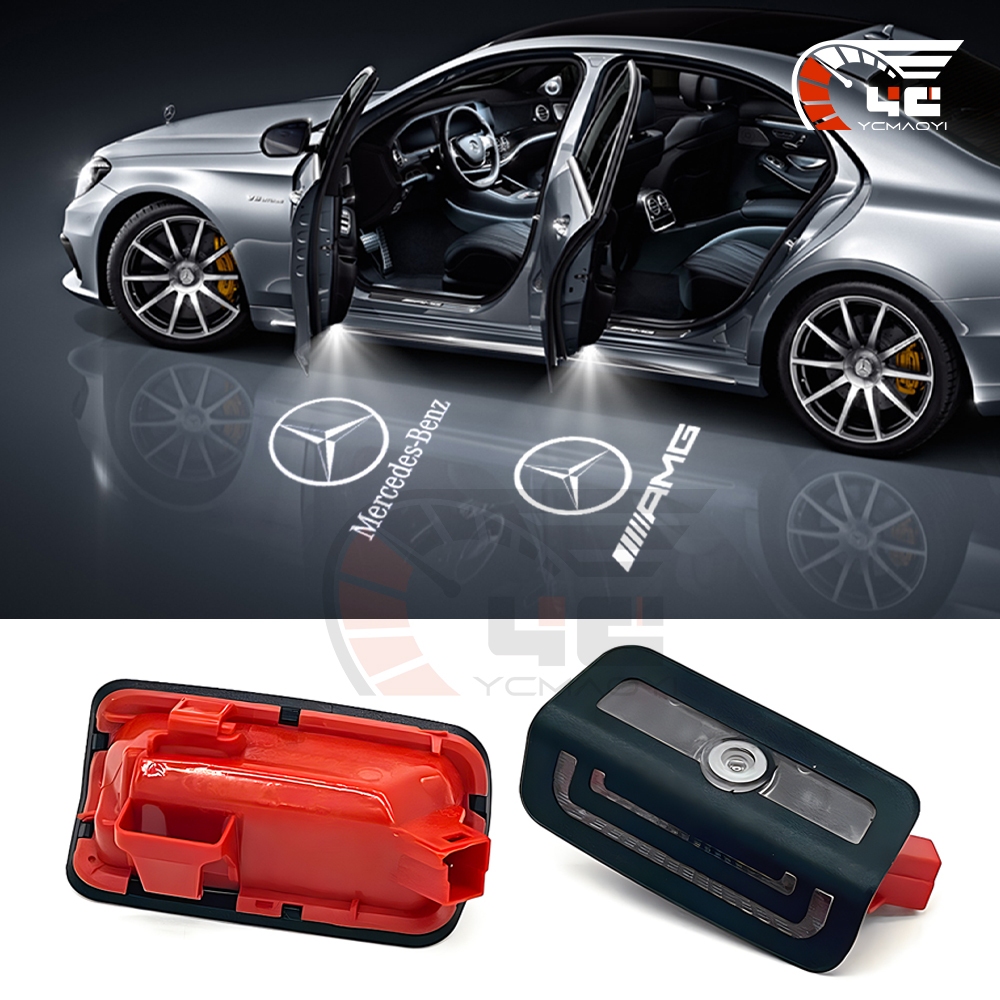 ใหม่ 2/4 ชิ้นรถประตูยินดีต้อนรับสําหรับ Mercedes Benz W206 2022-2024 W214 2024 W223 2021-2024 GLC 2023-2024 Led เลเซอร์โปรเจคเตอร์โคมไฟอุปกรณ์เสริม