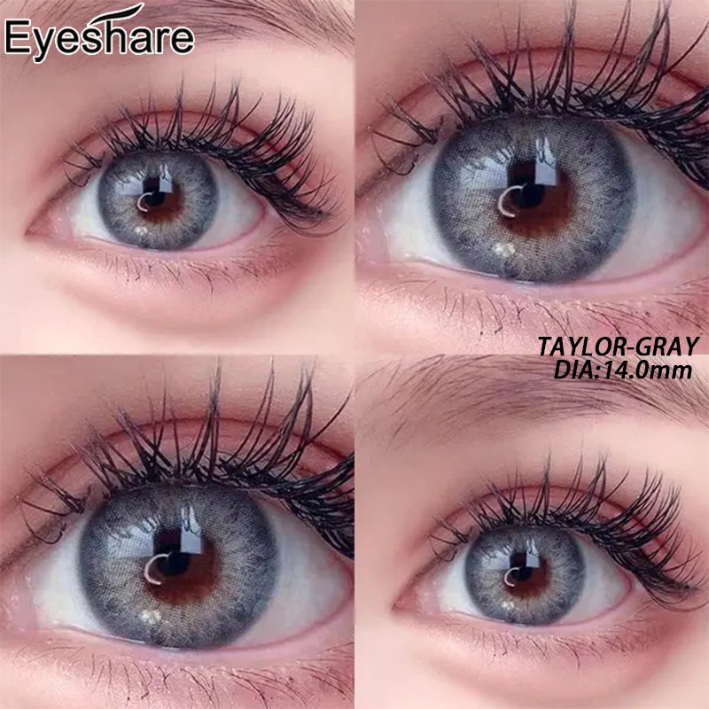 Eyeshare lens TAYLOR คอนแทคเลนส์เท่าตา สีอ่อนๆ Brown/Grey/Pink ขนาดมินิ ฟรีกล่อง（COD/ส่งไวจากไทย）