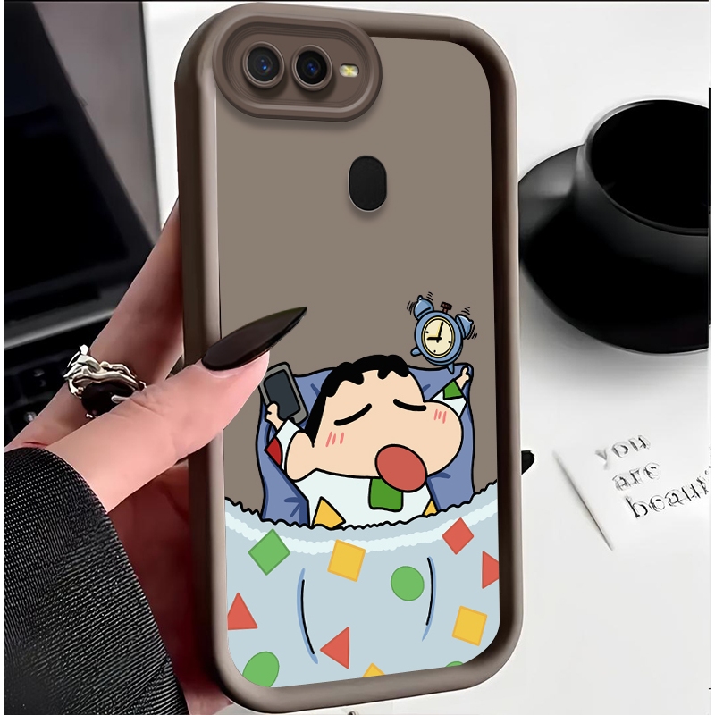 เคสโทรศัพท์มือถือ ลายการ์ตูนชินจังนอนหลับ สําหรับ OPPO F9 Xiao Xin