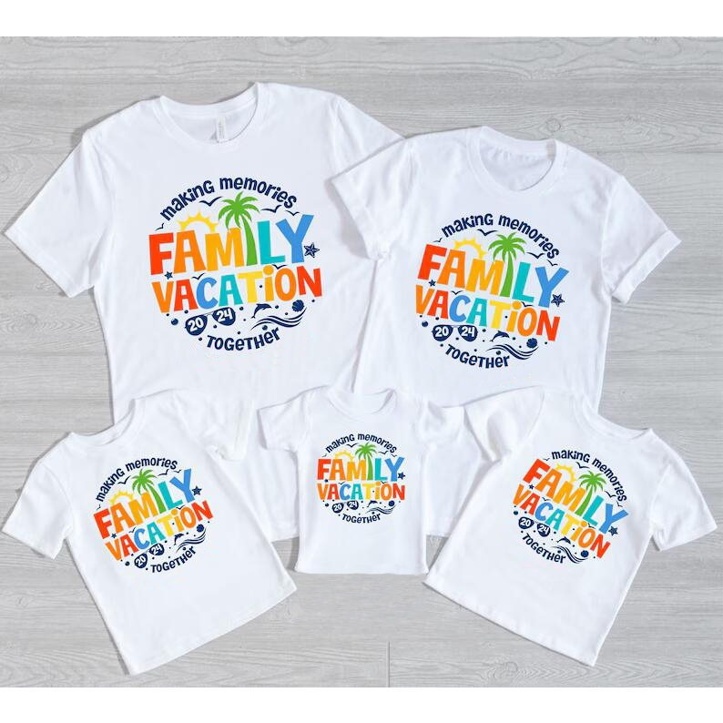 เสื้อยืด พิมพ์ลาย Making Memories With Family Vacation 2024 สําหรับครอบครัว