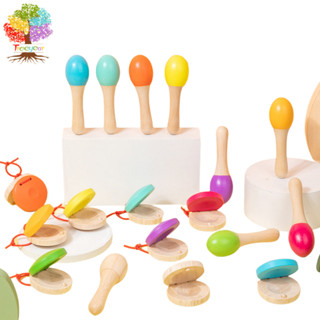 Maracas เครื่องเคาะจังหวะมือเขย่า เครื่องดนตรีไม้ Rumba Shak…
