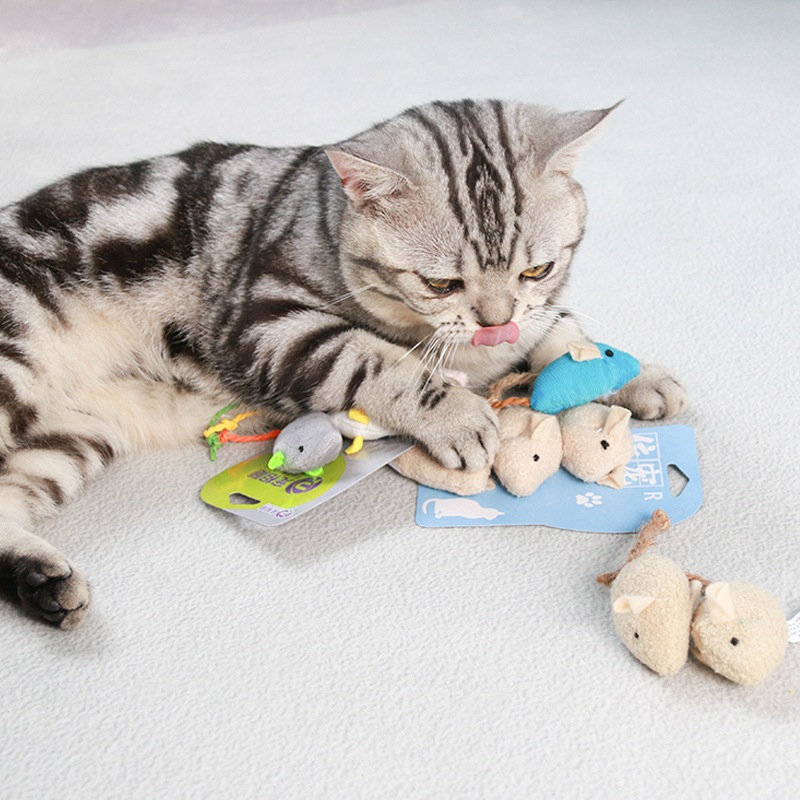 ของเล่นตุ๊กตาหนูจําลอง แบบตลก สําหรับสัตว์เลี้ยง แมว