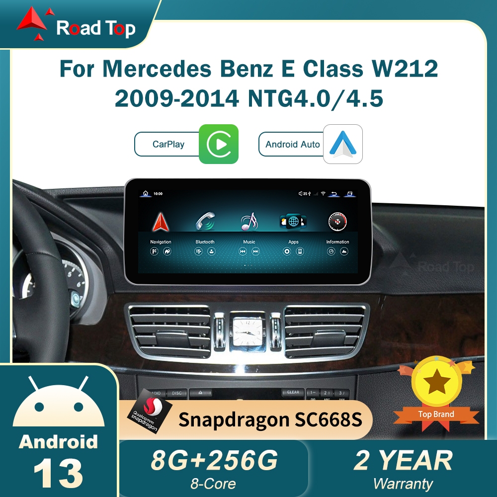 เครื่องเล่นมัลติมีเดียรถยนต์ Android 13 หน้าจอสัมผัส สําหรับ Mercedes Benz E Class W212 2009-2014 NTG 4.0/4.5 วิทยุอัตโนมัติ นําทางบลูทูธ หัว USB WIFI