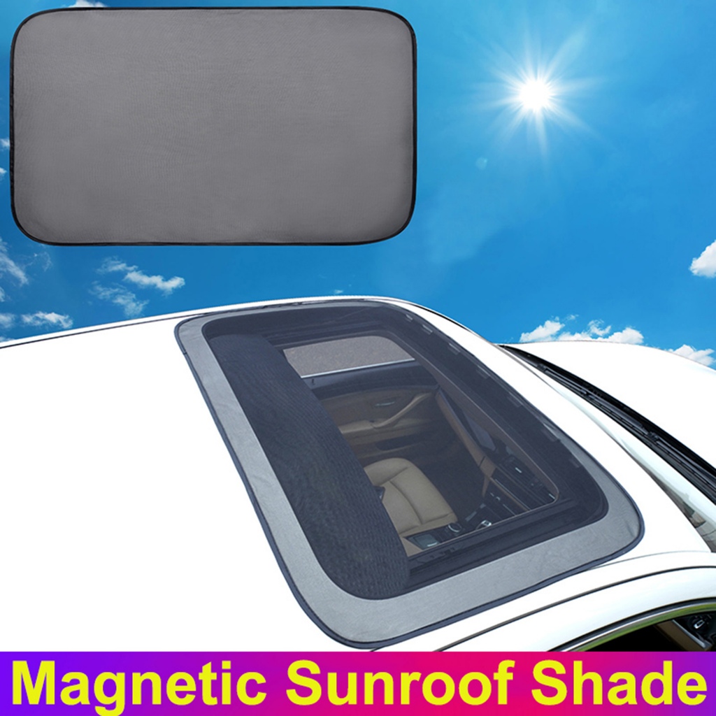 Universal Magnetic Sunroof Sun Shade Moonroof ตาข ่ ายผ ้ าม ่ านรถ Sun Block ฉนวนกันความร ้ อน UV ป ้ องกันกันสาด Shade พับ