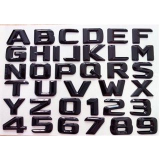 สติกเกอร์ดิจิทัล ลายตัวอักษร ตัวเลข 3D 22 มม. สีดํา สําหรับต…