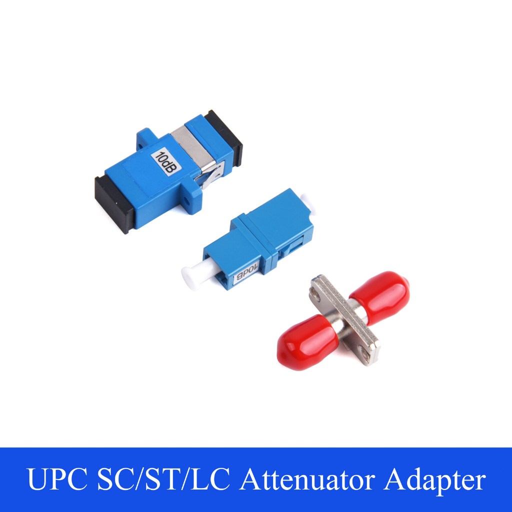 5PCS ไฟเบอร์ออปติก Attenuator UPC SC/ST/LC อะแดปเตอร์ 3DB-15DB Single-mode หญิง 3DB/5DB/10DB/15DB