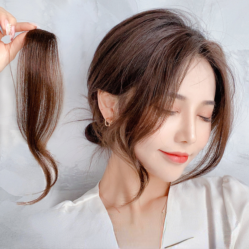 แอร์หน้าม้า วิกผมผู้หญิง ตรงกลาง สองด้าน ของวิกผม เบาะผม ระบายอากาศ หน้าม้าปลอม ธรรมชาติ - รูปที่ 3