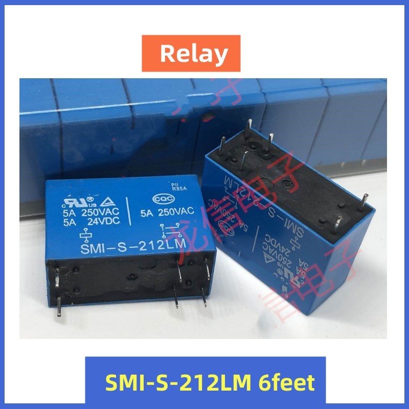 รีเลย์ขยายเสียง SMI-S-212LM 6 Pin 5A แบบเปิดคู่