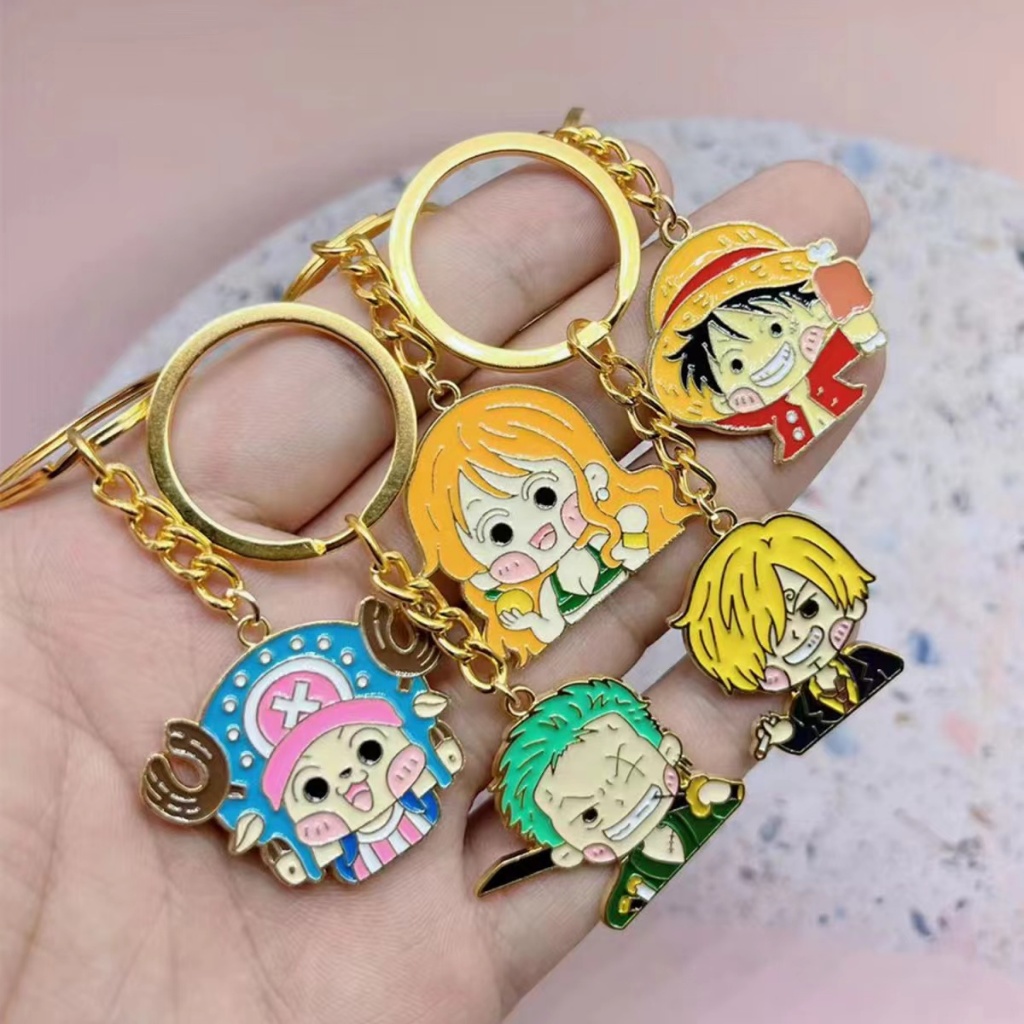 ขายส่งพวงกุญแจโลหะ one piece luffy ของปัจฉิมราคาถูกน่ารัก 9 บาท เหมาะกับของขวัญ สําหรับเด็ก