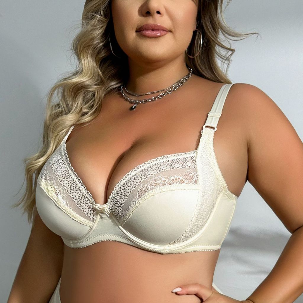 Parifairy ชุดชั้นในลูกไม้ ลายดอกไม้ พลัสไซซ์ บางพิเศษ สีพื้น สําหรับผู้หญิง 80E 85E 90E 95E 100E 105